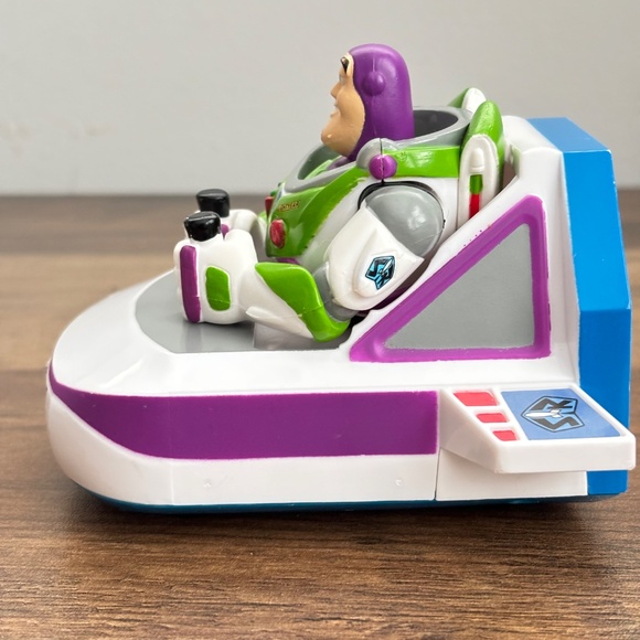 DISNEY Parks Pixar Toy Story BUZZ LIGHTYEAR Pull Back Vehicle Car Spaceship Toy - Picture 7 of 10